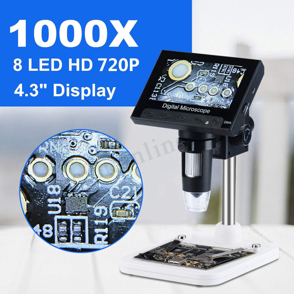   1000X 2MP 720P 8 LED  ̰ 4.3 ġ..